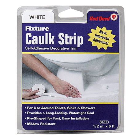Magic White Shower Caulk Strip - Pre-shaped, Flexible Trim with Butyl  Adhesive - Mildew Resistant - Easy Alternative to Regular Caulk in the  Caulk Strips department at